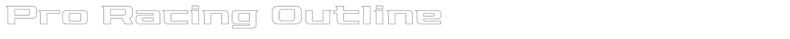 Pro Racing font preview